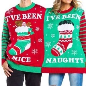Naughty Nice Two-Person Sweater